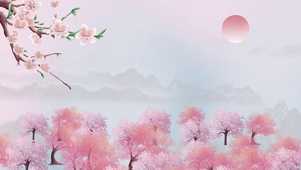 桃花古风图