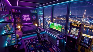 雨夜游戏房间