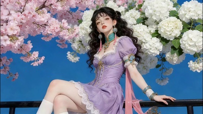 花团锦簇美少女