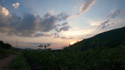 真实落日残云夕阳风景动态桌面