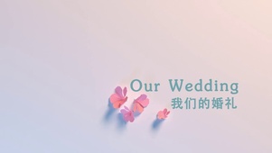 唯美清新婚礼浪漫感动卡通