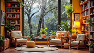 【雨景】可爱的客厅