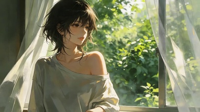 可爱短发女孩