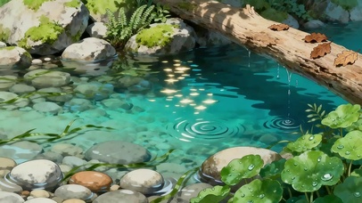 溪石间的水纹轻响