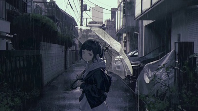 雨中少女