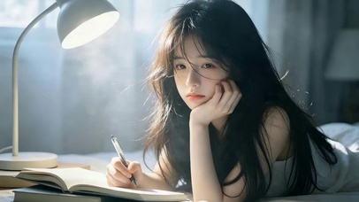 可爱爱学习的女孩