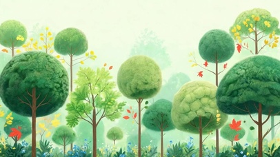 护眼小清新绿景