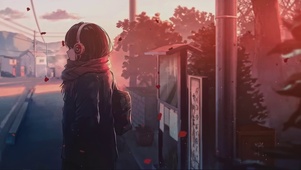 冬季霞光