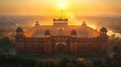 落日宏伟宫殿训练场