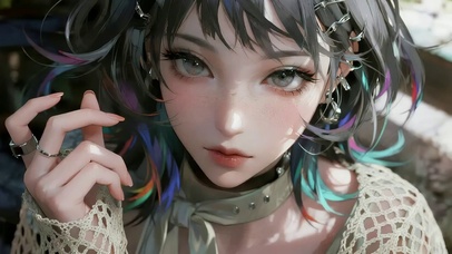 潮流个性毛衣美女