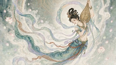敦煌飞天·反弹琵琶