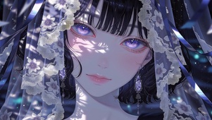 浪漫头纱女孩高清4k