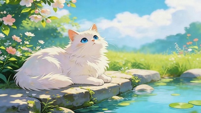 花间蓝瞳小猫