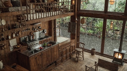 【雨景】下雨天的咖啡屋