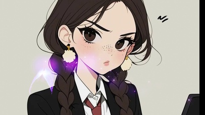 美少女迷人的眼神清纯动画治愈