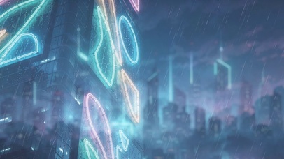 赛博朋克雨天科技壁纸