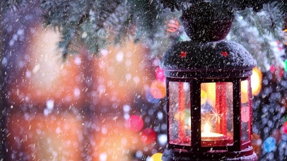 雪中灯