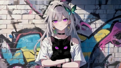 可爱涂鸦女孩