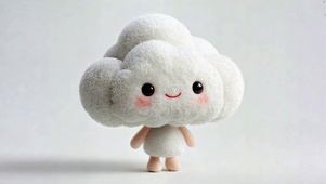 软萌可爱毛绒云朵小人
