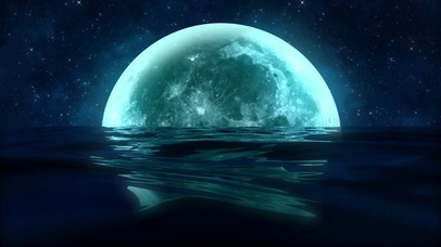 炫酷蓝色星球河流