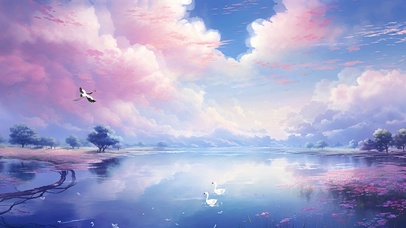 粉红色的天空