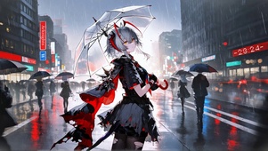 明日方舟 W 雨夜城市