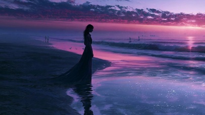浪漫海边