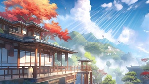 唯美解压动漫场景
