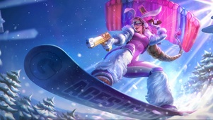 冬季滑雪少女