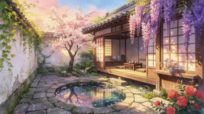 治愈鲜花小院