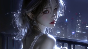 夜景和美女