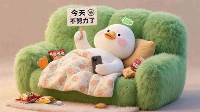 今天休息不努力了