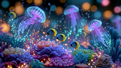 梦幻海底水母