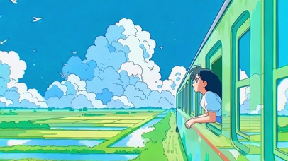 夏日列车与晴空追风少女