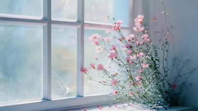 窗台鲜花