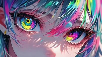 赛博朋克少女高清炫瞳
