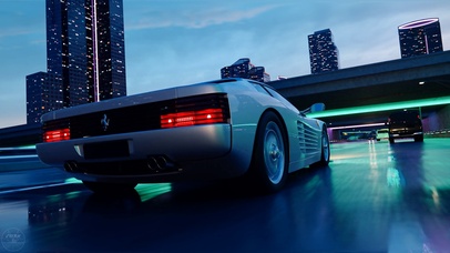 法拉利复古跑车