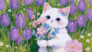 花间蓝瞳小猫