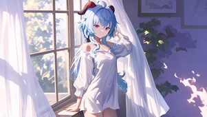 清晨少女