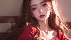 阳光元气性感长发美女