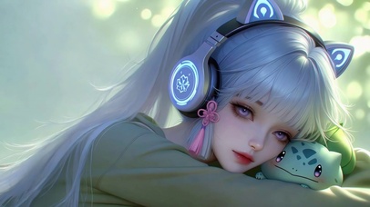 柔光下的少女