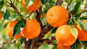 简约树枝带鱼屏