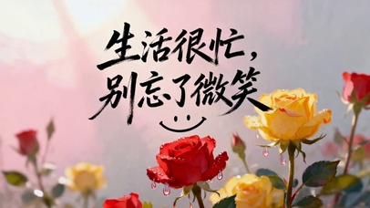 生活很忙别忘了微笑