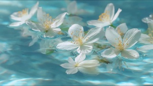 唯美的水上花
