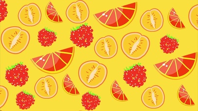 夏天夏季夏日清新黄色热带水果