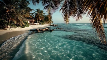 清新热带岛屿海岸