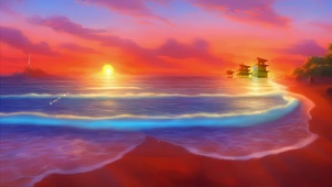 唯美海滩景色