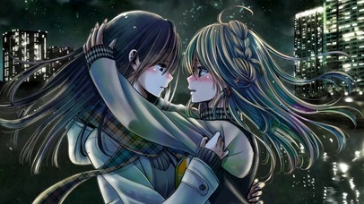 星空夜下的闺蜜