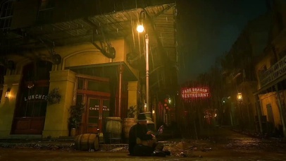唯美治愈街道雨景