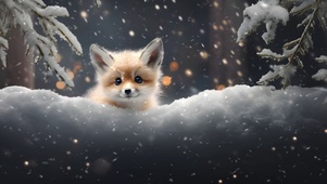 雪中小狐狸